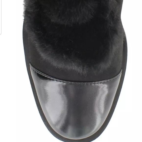 Nanette lepore faux fur leather combat boots - Picture 3 of 5